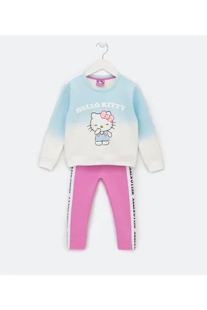Hello Kitty Conjunto Infantil em Moletom com Estampa da - Tam 1 a 5 anos