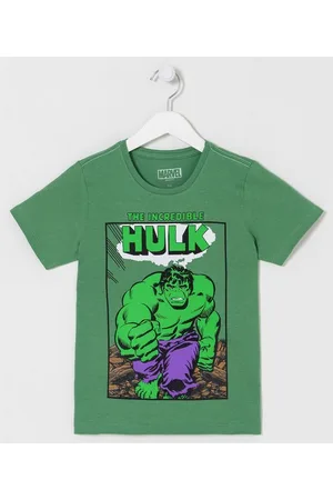 Incrível Hulk Camiseta Infantil com Estampa do Hulk - Tam 3 a 10 anos