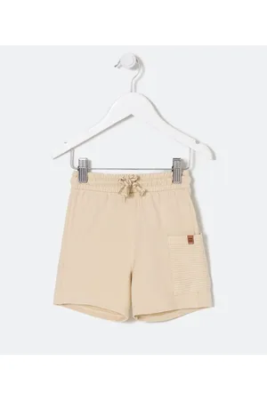 Póim (1 a 5 anos) Bermuda Infantil com Bolso Texturizado - Tam 1 a 5 anos