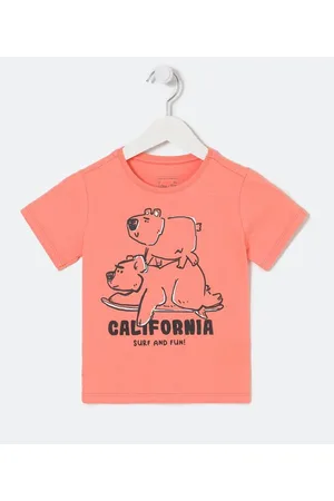 Póim (1 a 5 anos) Camiseta Infantil com Estampa de Ursos - Tam 1 a 5 anos