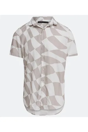 Request Camisa Slim em Viscose com Estampa Geométrica