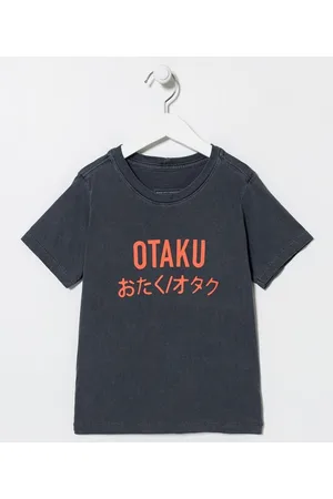 Fuzarka Camiseta Infantil Estonada com Estampa Japonês - Tam 5 a 15 anos