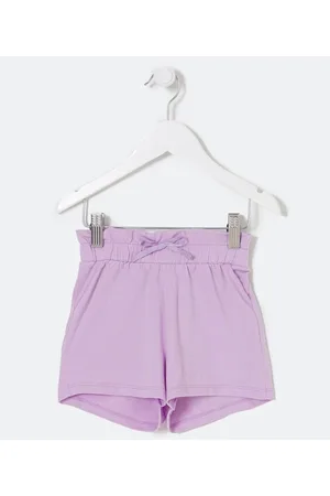 Póim (1 a 5 anos) Short Clochard Infantil com Lacinho - Tam 1 a 5 anos