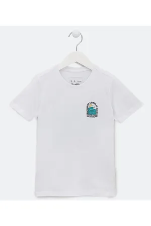 Fuzarka Camiseta Infantil com Estampa de Ondas - Tam 5 a 14 anos