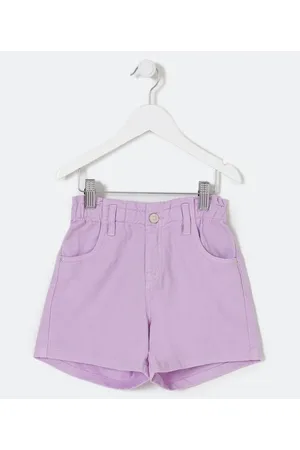 Fuzarka Short Clochard Infantil em Sarja com Bolsos - Tam 5 a 14 anos