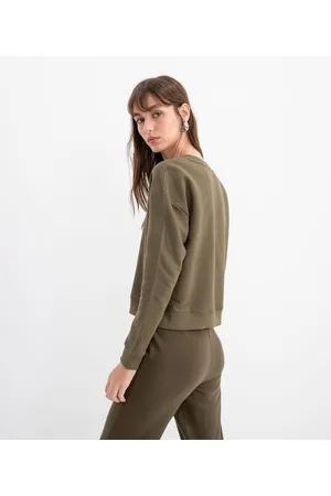 Blue Steel Blusão Comfy em Moletom com Manga e Barra Ajustadas