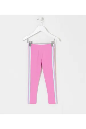 Póim (1 a 5 anos) Calça Legging Infantil com Listras Coloridas - Tam 1 a 5 anos