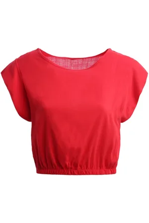 Blusas Cropped de femininos em Vermelho