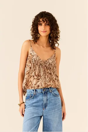 MARIA FILÓ Blusa Alça Ggt Estampa Feathers