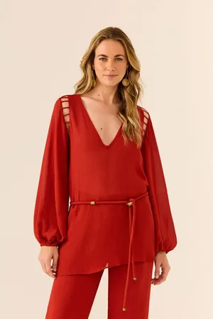 MARIA FILÓ Blusa Alongada Ggt Metais