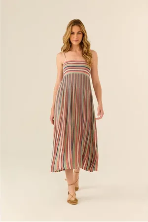 MARIA FILÓ Vestido Tricot Listrado Alcinha