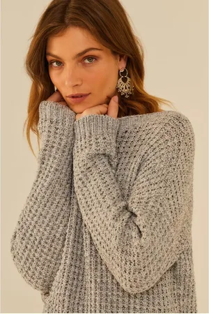 MARIA FILÓ Blusa Tricot Ponto Pérola