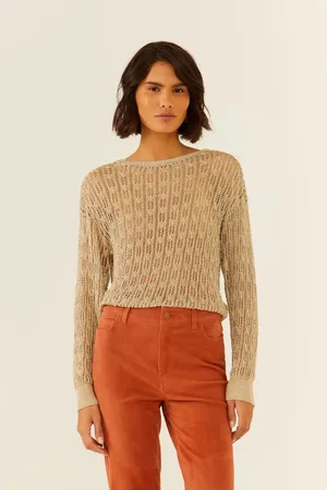 MARIA FILÓ Blusa Tricot Fio Metalizado
