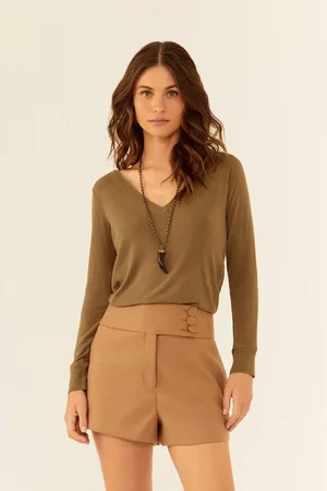 MARIA FILÓ Blusa Manga Longa Recortes
