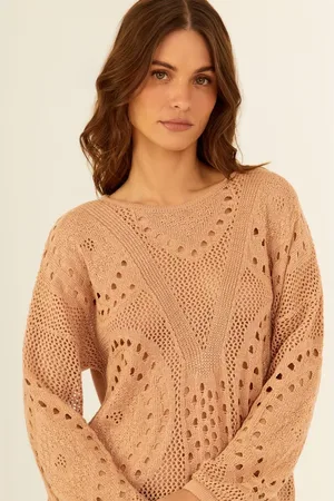 MARIA FILÓ Blusa Tricot Ponto Rendado