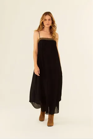 MARIA FILÓ Vestido Midi Ggt Bordado Metais