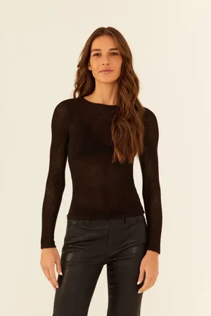 MARIA FILÓ Blusa Tricot Telada Manga Longa