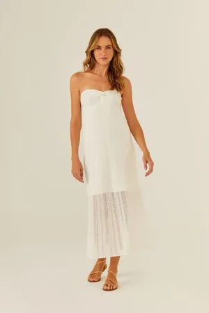 MARIA FILÓ Vestido Tricot Sem Alça Decote Nó