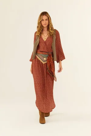 MARIA FILÓ Vestido Longo Estampa Ava Paisley
