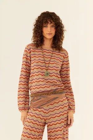 MARIA FILÓ Blusa Tricot Ponto Chevron Com Lurex