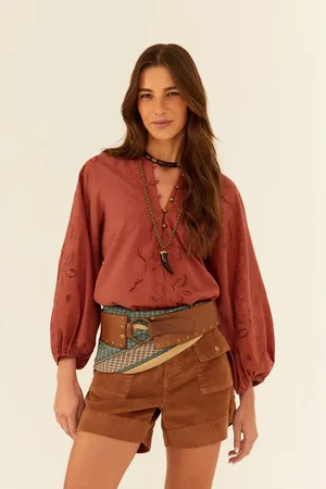 MARIA FILÓ Blusa Gola Bordado Poetry