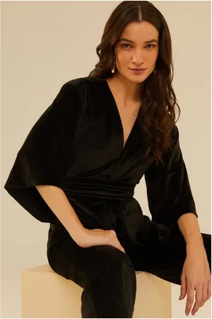 MARIA FILÓ Kimono Veludo Bordado