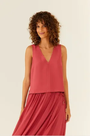 MARIA FILÓ Blusa Sem Manga Crepe