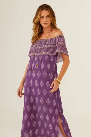 MARIA FILÓ Vestido Midi Ggt Estampa Gota Purpura
