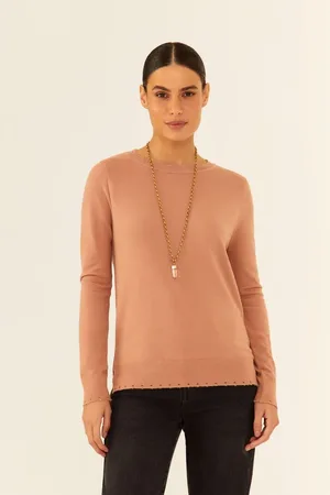MARIA FILÓ Blusa Tricot Manga Longa Destroyed