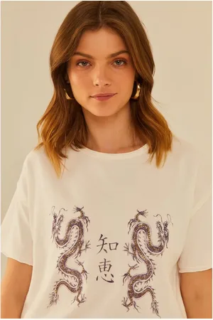 MARIA FILÓ Blusa Silk Dragão Kanji