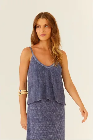 MARIA FILÓ Blusa Tricot Alça Trançada Com Lurex
