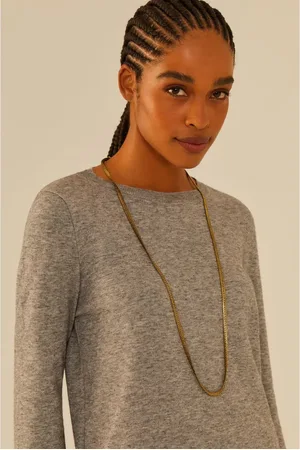 MARIA FILÓ Blusa Tricot Lisa Manga Longa Gola Redonda