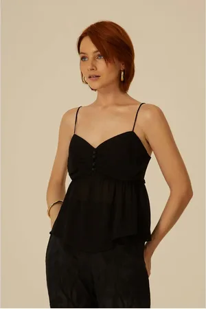 MARIA FILÓ Blusa Ggt De Alça Busto Franzido