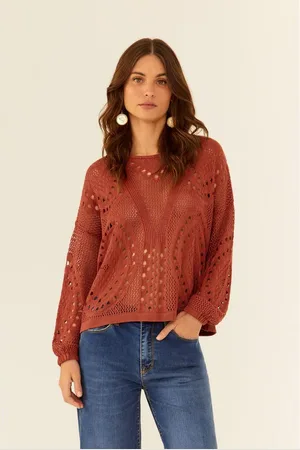 MARIA FILÓ Blusa Tricot Ponto Rendado
