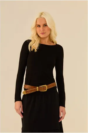 MARIA FILÓ Blusa Tricot Ml Lateral Drapeada