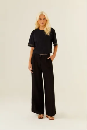 MARIA FILÓ Calça Pantalona Prega