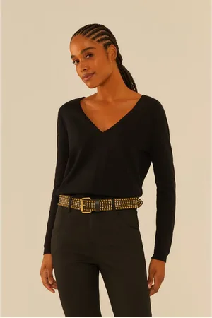 MARIA FILÓ Blusa Tricot Lisa Com Gola v