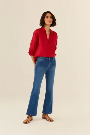 MARIA FILÓ Calça Médio Bootcut Bigodes