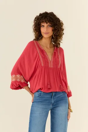MARIA FILÓ Blusa Bordado Decote