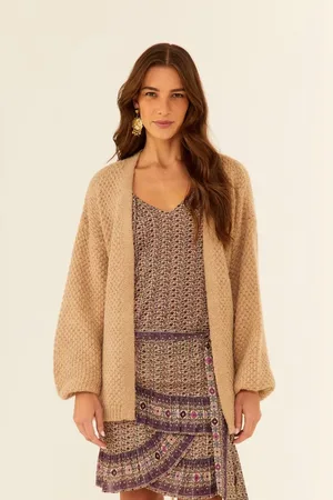 MARIA FILÓ Cardigan Tricot Manga Balonê