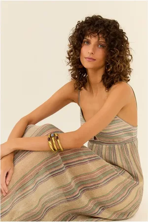 MARIA FILÓ Vestido Tricot Bojo Nervura Listrado
