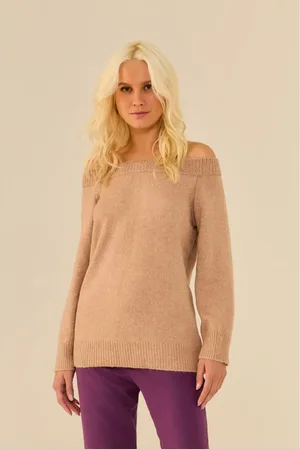MARIA FILÓ Blusa Pull Tricot Ombro a Ombro
