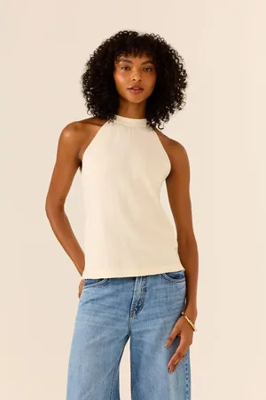 MARIA FILÓ Blusa Tricot Regata Decote Alto