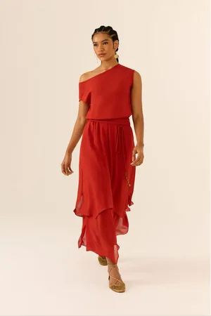 MARIA FILÓ Vestido Midi Ggt Decote Assimétrico
