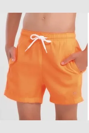 Mash Short Praia Infantil com Elastano Liso Neon G