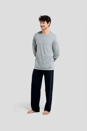 Mash Pijama Manga Longa Algodão G