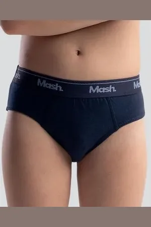 Mash Cueca Slip Algodão Lisa Infantil P