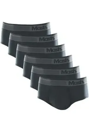Mash Kit 6 Cuecas Slip Microfibra sem Costura M