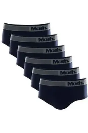 Mash Kit 6 Cuecas Slip Microfibra sem Costura GG
