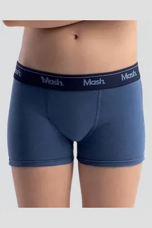 Mash Cueca Boxer Algodão Lisa Infantil PP